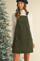 Vineyard Green Corduroy Front Pockets Overall Dress Short Dresses 3488ec1bbe359cb7