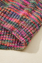 Purple Space Dye Yarn Crew Neck Sweater Sweaters 3578270bedf34867