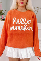 Flamingo Hello Pumpkin Graphic Sweater Sweaters 366ff466ce18fb16