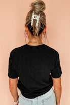 Black Casual Retro Floral Graphic Crew Neck T Shirt Graphic Tees 373f00145ca40f7b