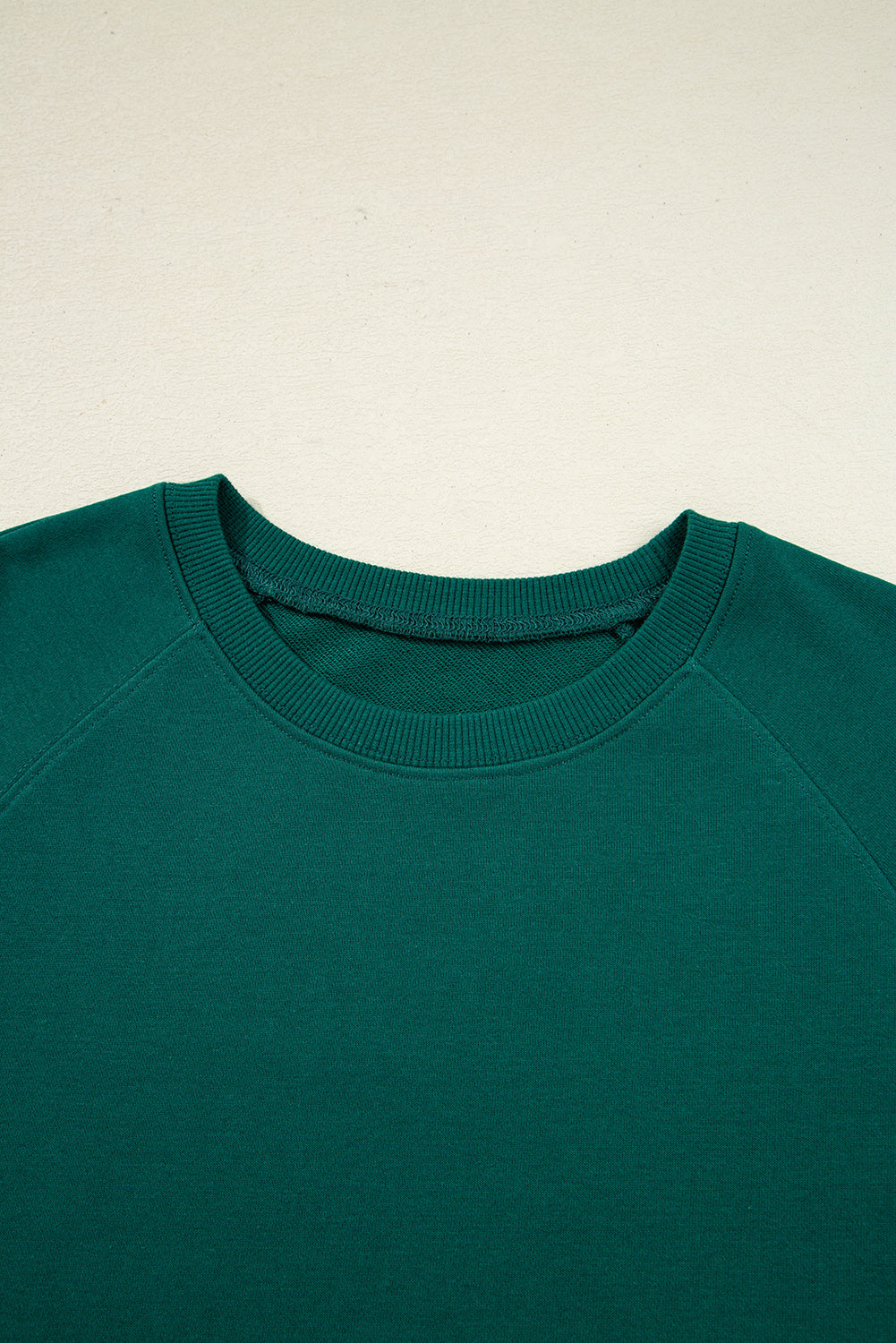 Sea Green Solid Color Pullover Top Varsity Stripe Detail Loose Drawstring Pants Set Two Piece Pants Sets 386877707f744b6a