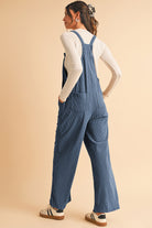Jungle Green Plain Pocketed Loose Fit Corduroy Overalls Jumpsuits 3878005dfa7b71b8
