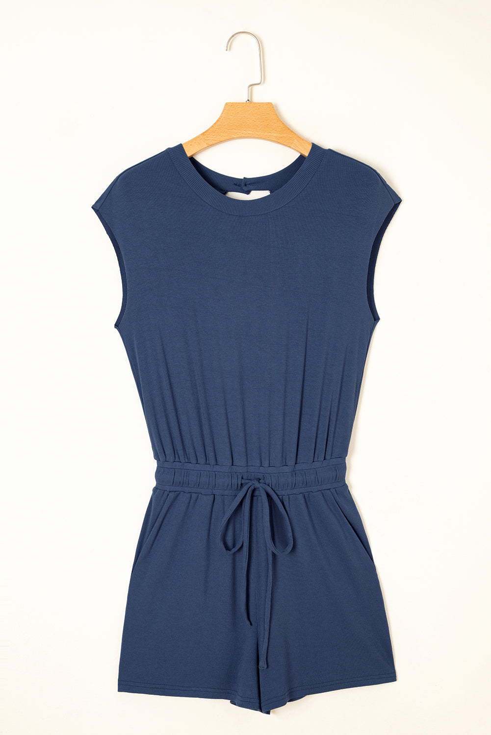 Ashleigh Blue Backless Drawstring Waist Romper Rompers 3920be379cbf0d53