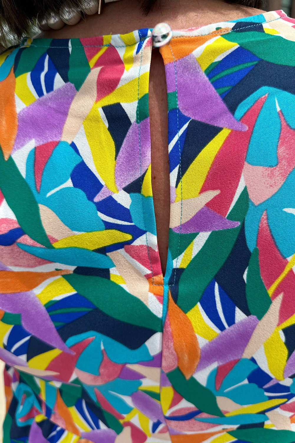 Blue Abstract Print Ruffle Sleeve Plus Size Tiered Maxi Dress Plus Size Dresses 3aec6833774918ca