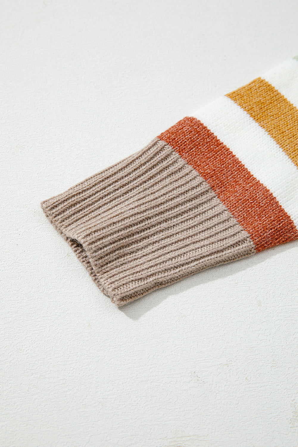 Multicolour Striped Colorblock Drop Shoulder Plus Size Sweater Plus Size Sweaters&Cardigans 3b1e06a0561f03cd