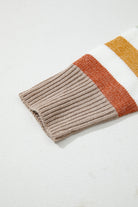 Multicolour Striped Colorblock Drop Shoulder Plus Size Sweater Plus Size Sweaters&Cardigans 3b1e06a0561f03cd