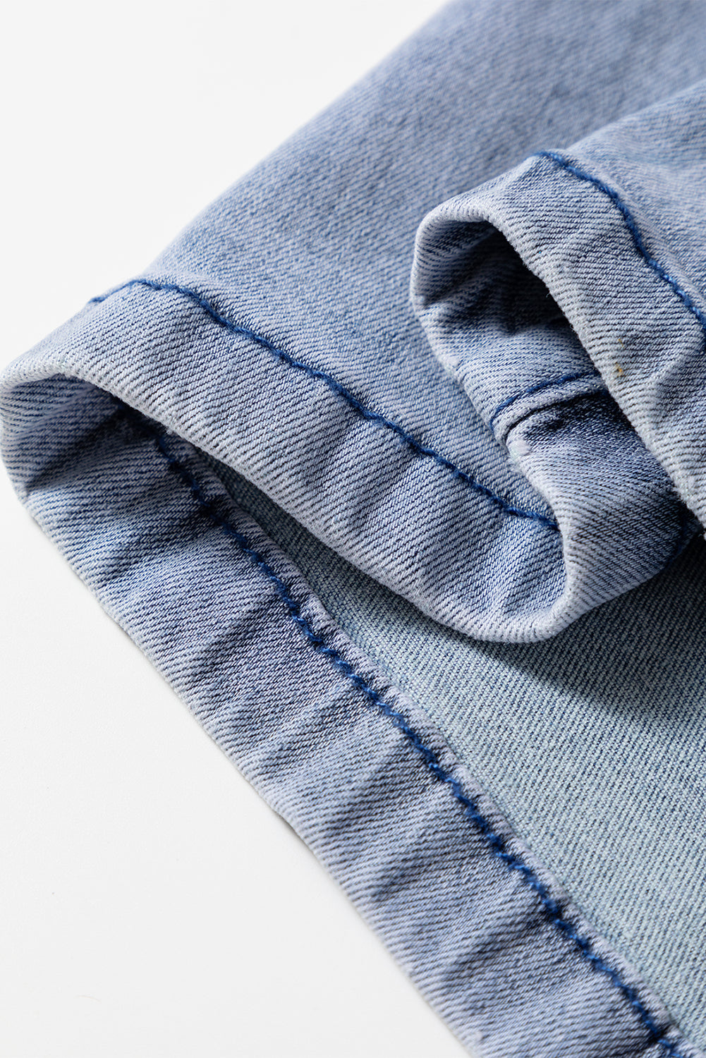 Beau Blue Button Zip High Waist Flared Hem Jeans Jeans 3b26b7553442772e