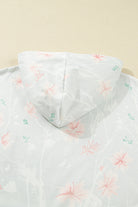 Gray Floral Print Plus Size Loose Hoodie Plus Size Sweatshirts & Hoodies 3b45041fc1a527ff