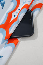 Orange Palm Tree Print Short Sleeve Flowy Dress Short Dresses 3decdfdb1fd8bbf4