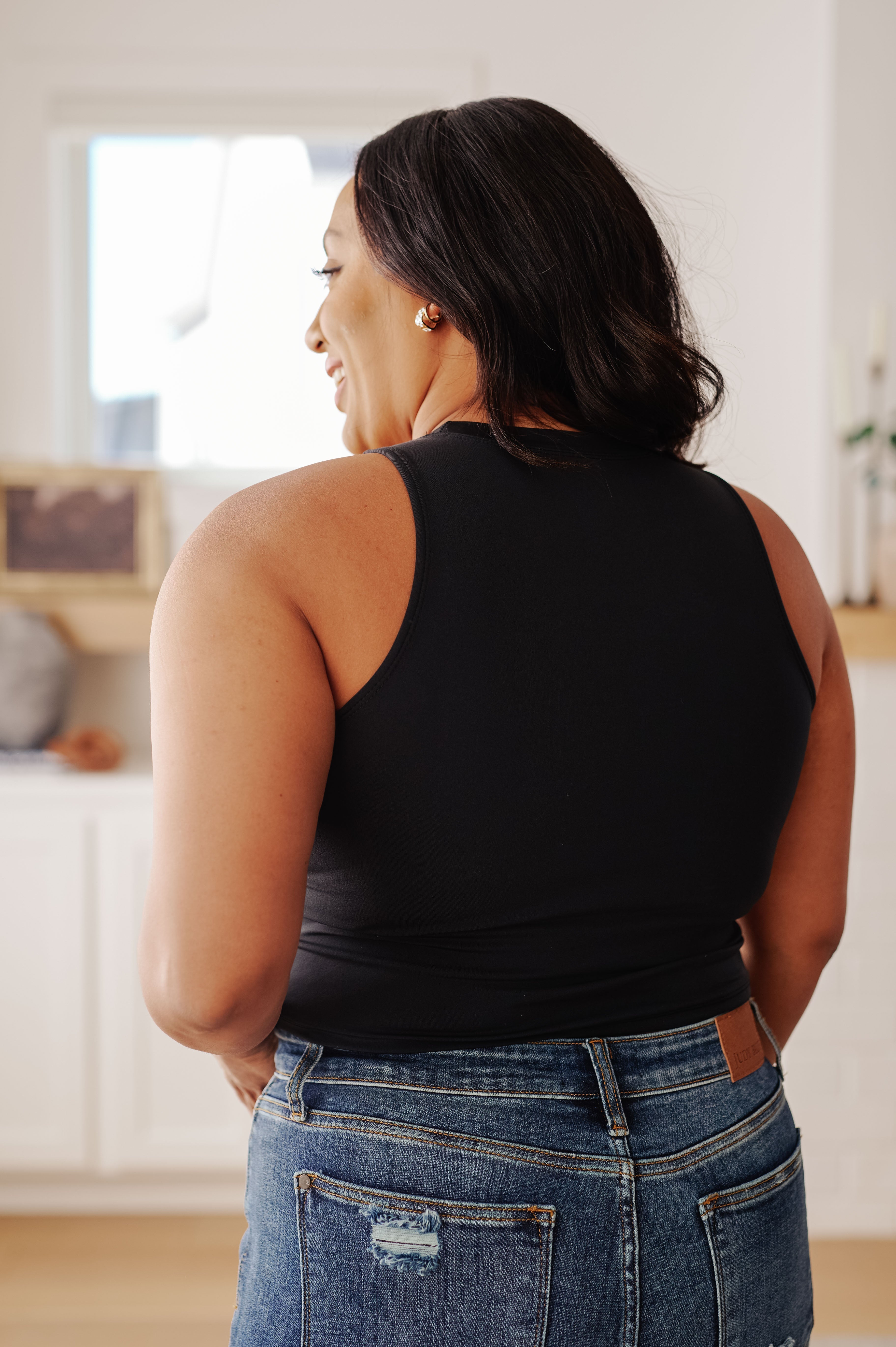 BeautybyShree Yesterday's Crop Tank in Black