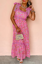 Green Floral Lace Tied Strap Empire Waist Maxi Dress Maxi Dresses 4050f8cca1eba129