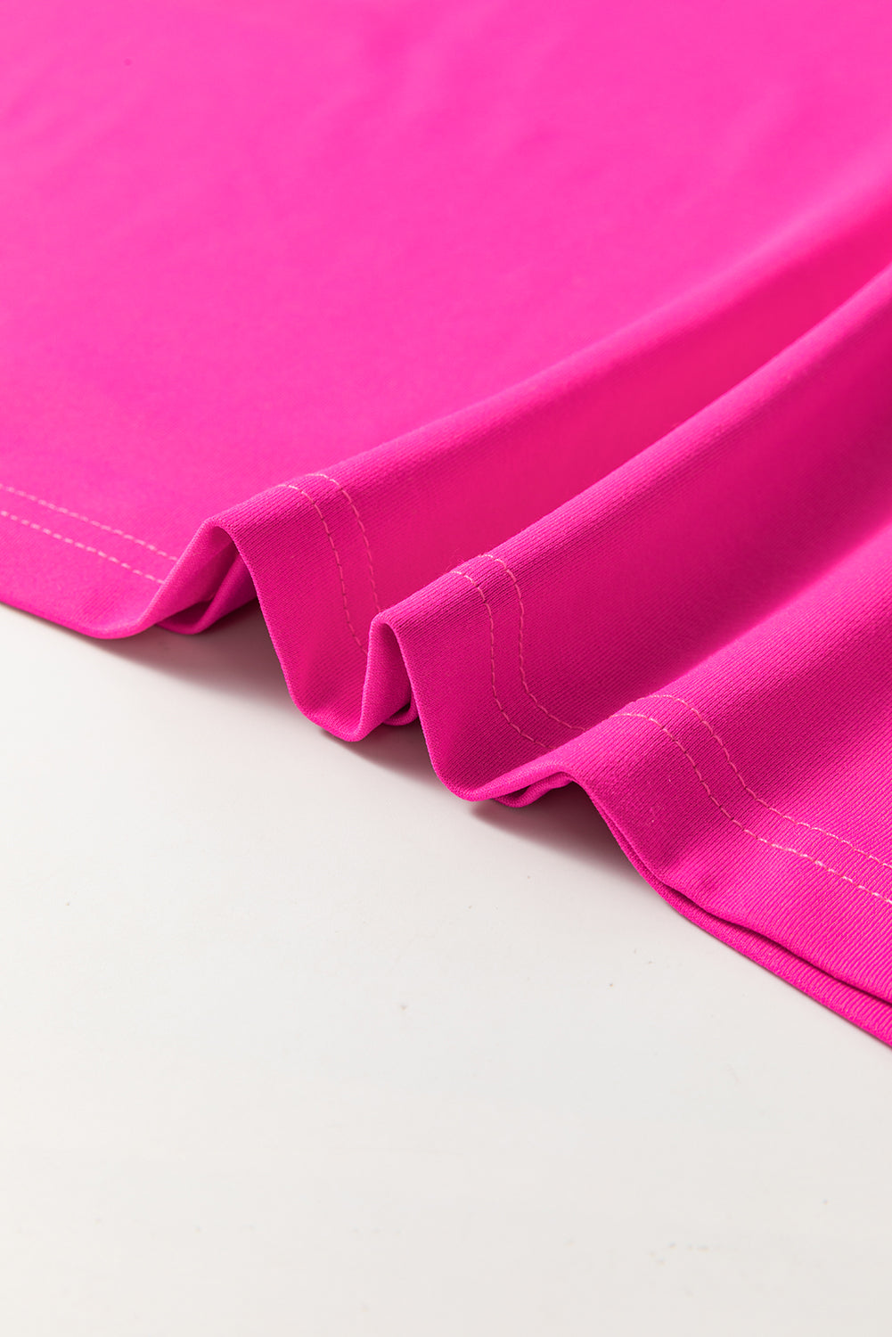 Rose Red Pop of Color Neckline T-shirt Dress Short Dresses 40b6240feb04553d