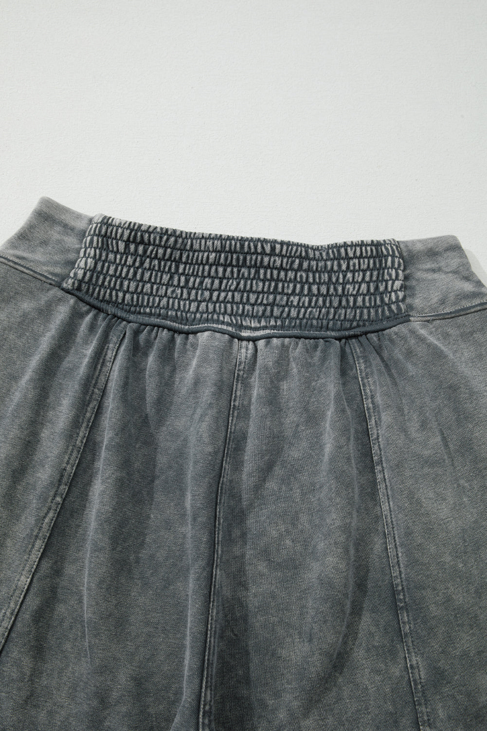 Medium Grey Mineral Wash Jogger Style High Waist Pants Pants 4177bc15a0782b14