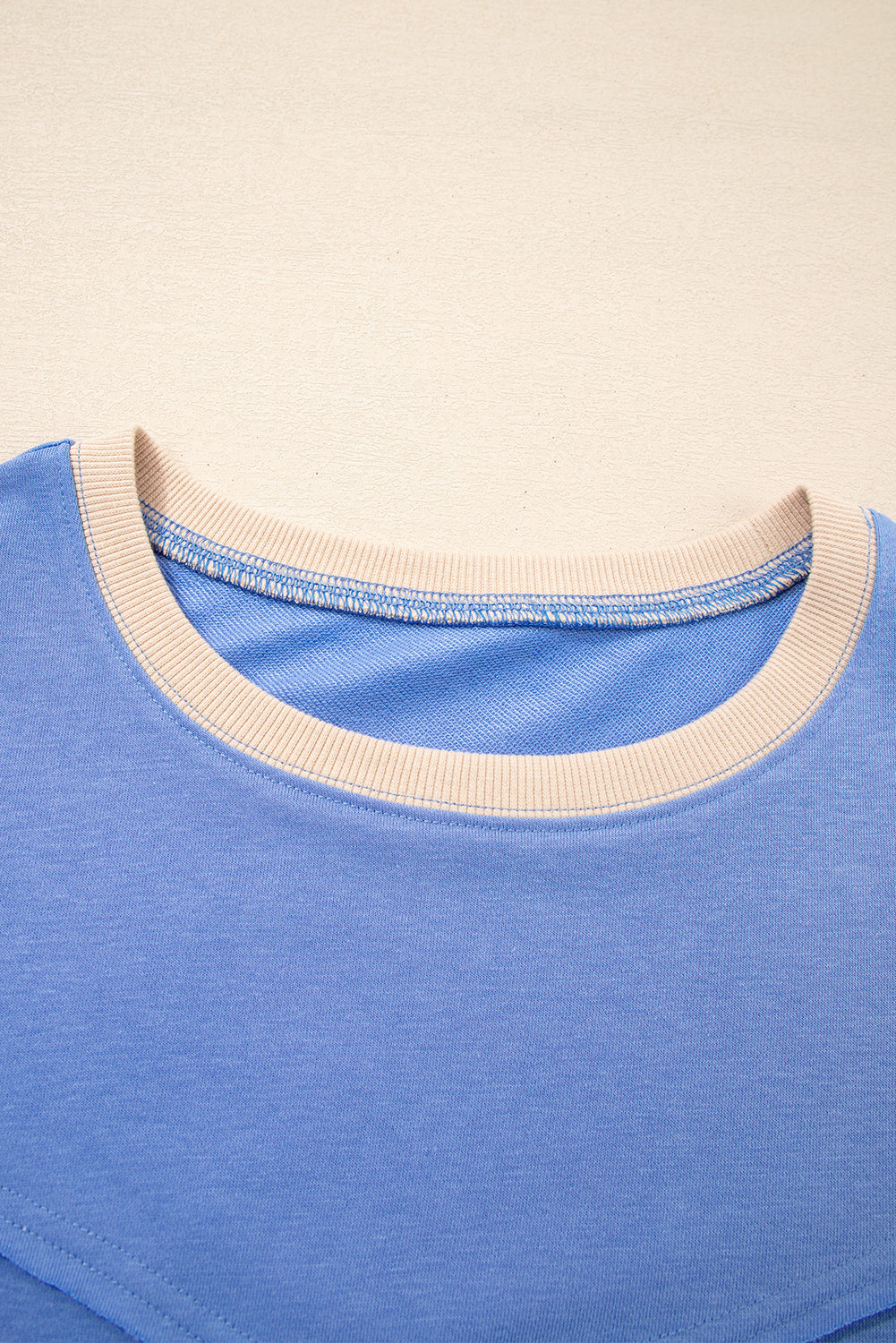 Blue Exposed Seam Floral Mixed Patchwork Plus Size Top Plus Size Tops 41e368f196c93e26