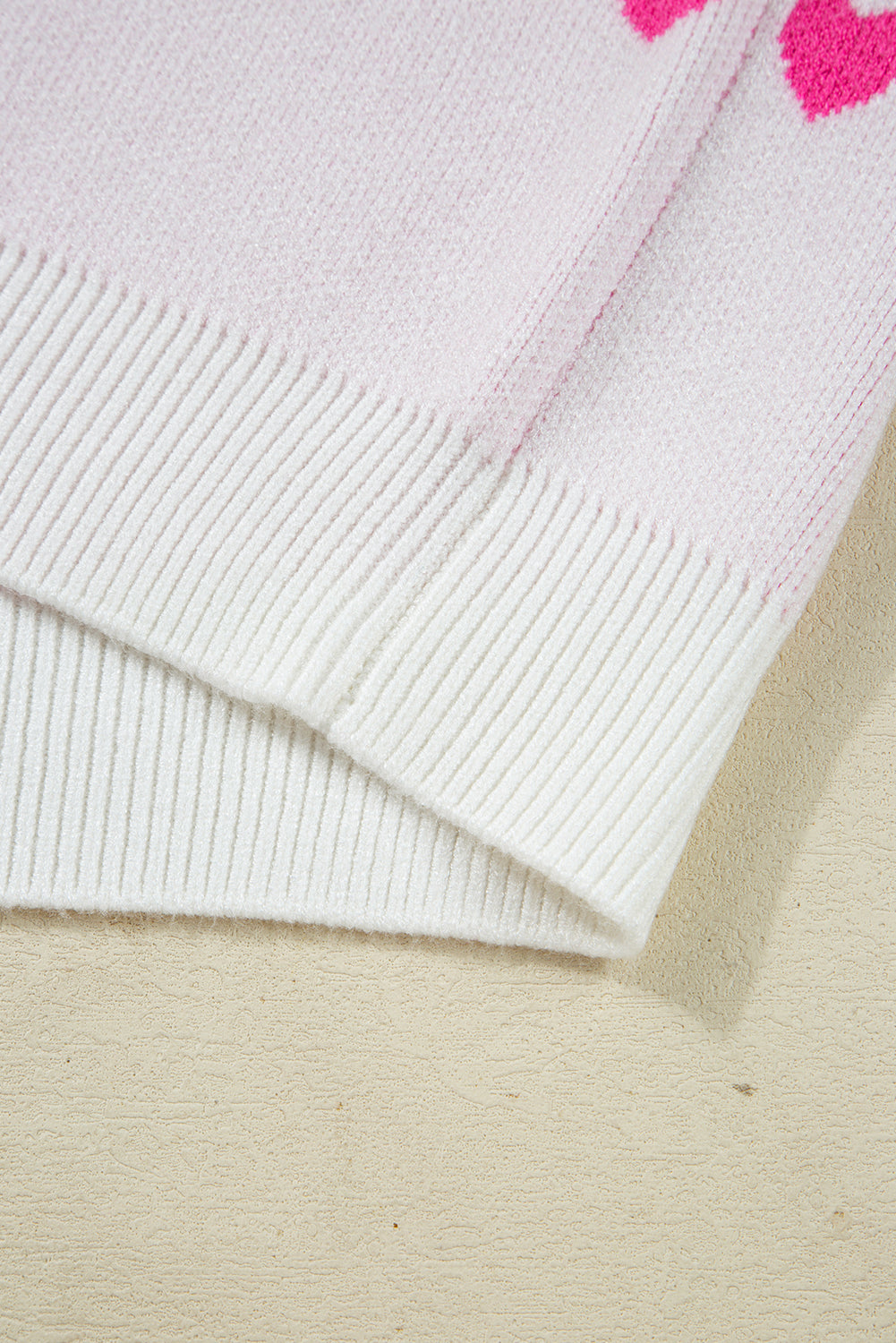 Multicolor Heart Pattern Colorblock High Neck Sweater Sweaters 43c43900e035b91b