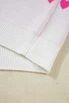 Multicolor Heart Pattern Colorblock High Neck Sweater Sweaters 43c43900e035b91b