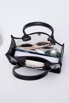 Black PVC PU Leather Chain Strap Clear Shoulder Bag Shoulder Bag 4459f319ed01d6bd