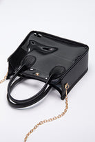 Black PVC PU Leather Chain Strap Clear Shoulder Bag Shoulder Bag 44cc0e495cdc03d7
