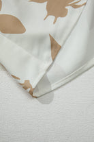 Khaki Abstract Print Ruffle Sleeve Tiered A-line Plus Size Long Dress Plus Size Dresses 4678914d824e3e2a