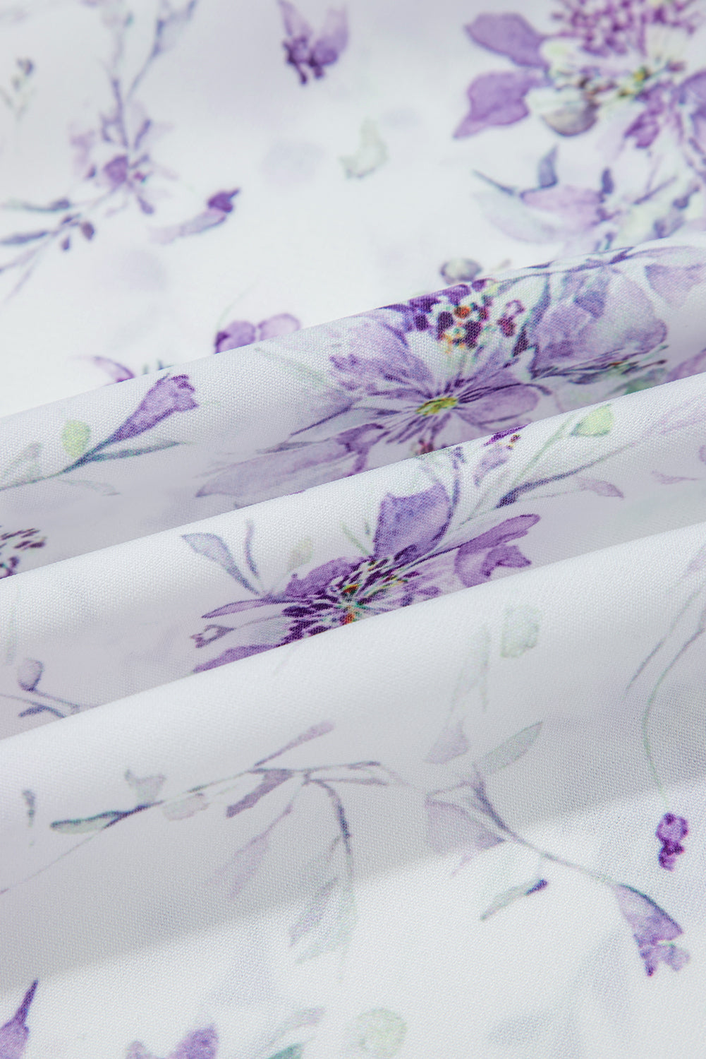 Purple Floral Print Split Neck Plus Size Top Plus Size Tops 4a179fcc2b9020c7