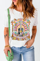 White Music Festival Nashville Letter Print Graphic Tee Graphic Tees 4bc51872e7ab0fc8