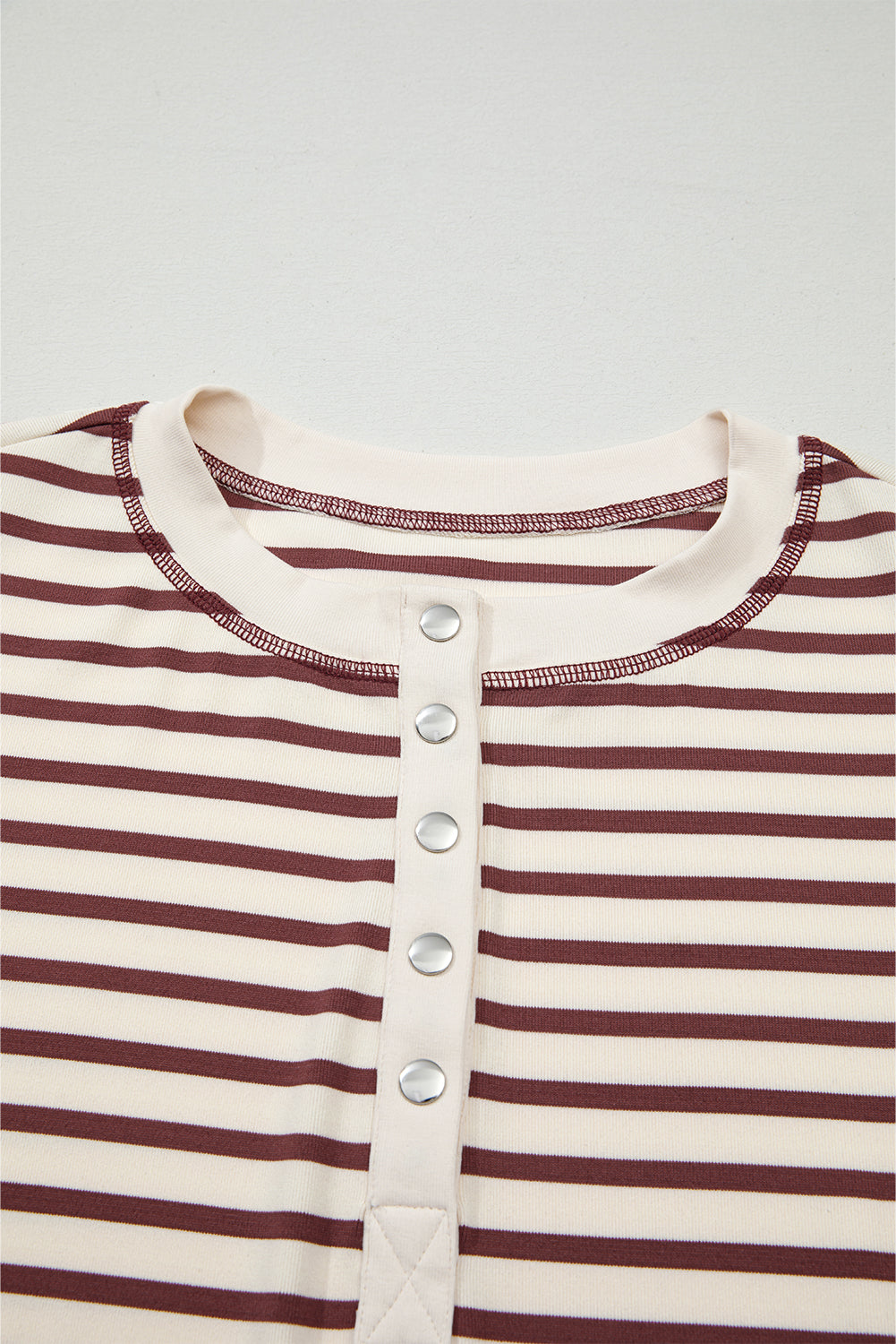Red Dahlia Striped Henley Top Long Sleeve Tops 4c86f1c035bd5549