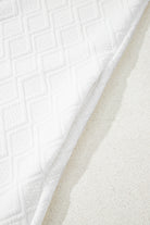 White Pop of Color Neckline Plaid Textured Puff Sleeve Mini Dress Short Dresses 4cffb49d02ce2de0