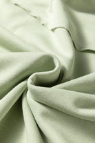 Laurel Green Floral Plaid Mixed Sleeve Raw Edge Relaxed French Terry Top Long Sleeve Tops 4d9630ce9259c7a2