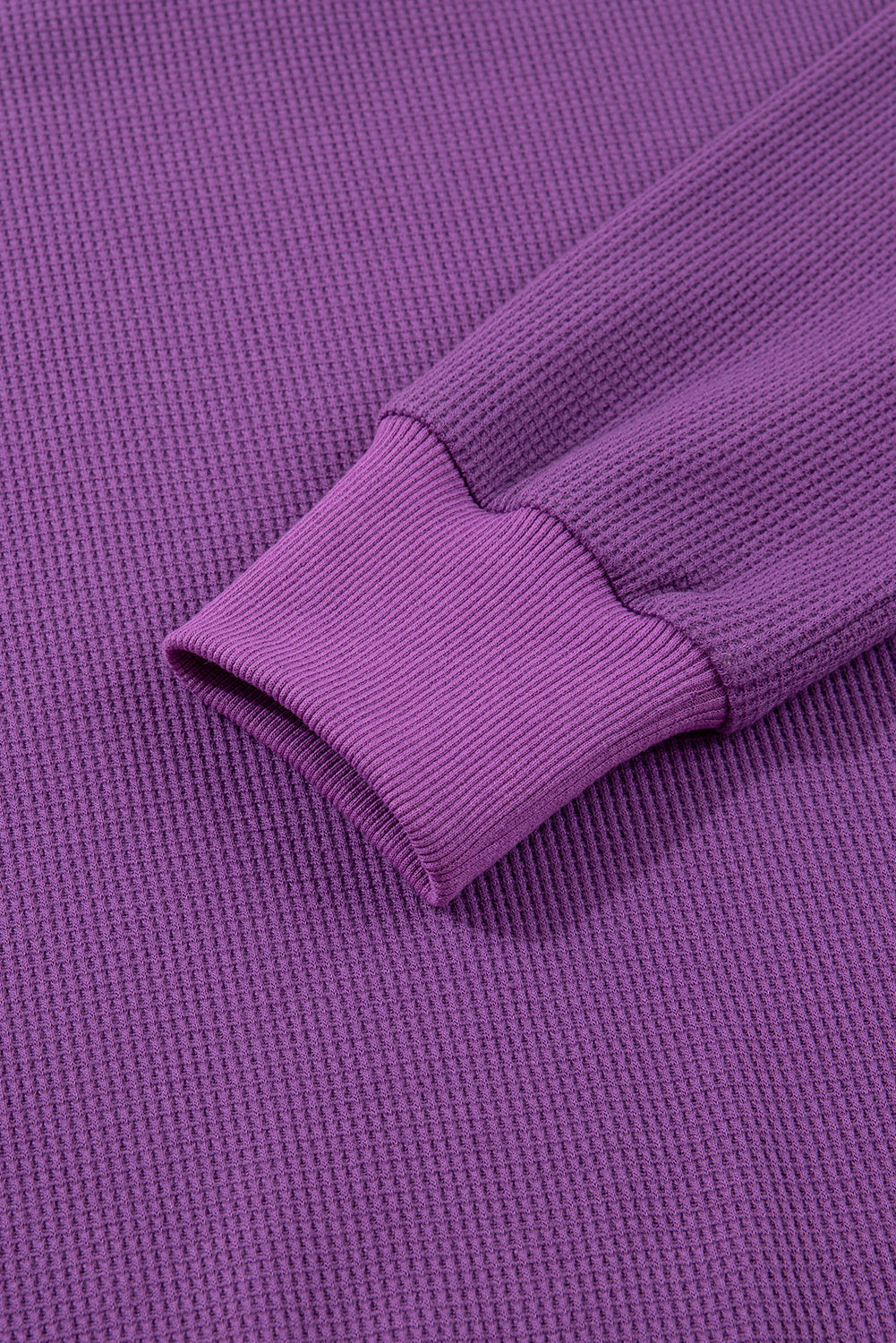 Orchid Mist Solid Color Raw Seam Patchwork Ribbed Drop Shoulder Sweatshirt Sweatshirts & Hoodies 4dc64000cc5f27ef