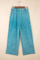 Medium Grey Mineral Wash Knot High Waist Raw Hem Pants Pants 4e7c2d614822340c