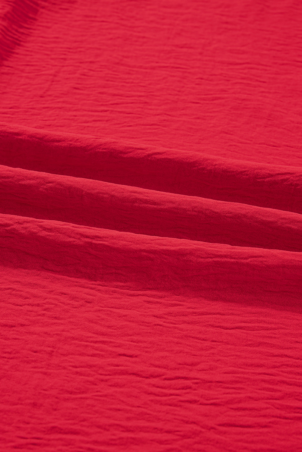 Fiery Red Plus Size Shirred Cuff Dolman Oversized Tunic Blouse Plus Size Tops 52239cfd7c7f2bae