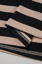 Black Striped Side Pockets T-shirt Maxi Dress Maxi Dresses 52cc9d1de25c3aa7