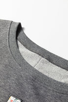 Dark Grey Floral LOVE Graphic Patchwork Uneven Hem Sweatshirt Sweatshirts & Hoodies 5441c7b5240989fa