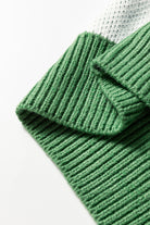 Mist Green Checkered V-Neck Collared Pullover Sweater Sweaters 5518083e29ad27af