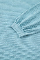Light Blue Textured Drop Shoulder Plus Size Knit Top Plus Size Tops 57d87f63a5d18ea1