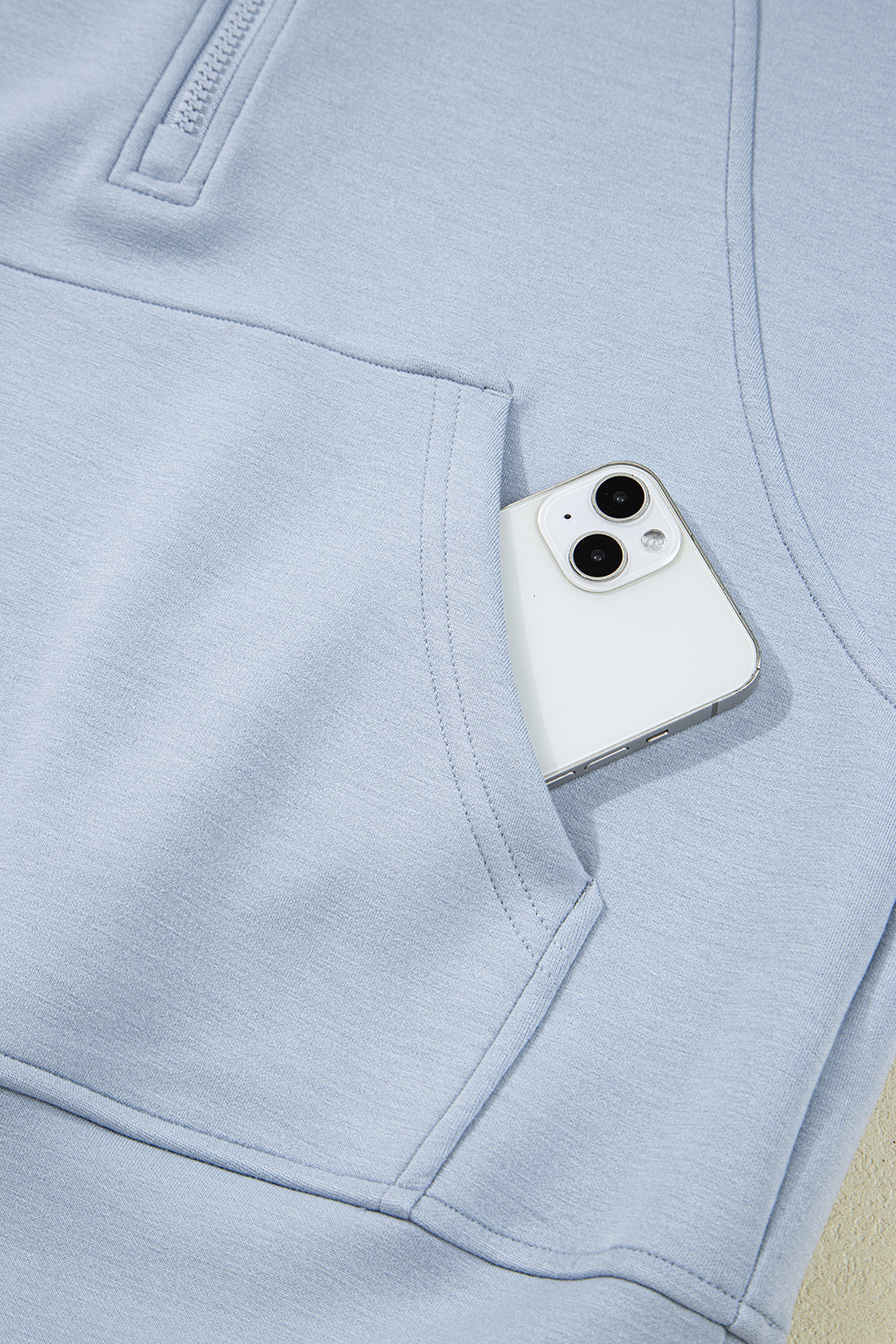 Jet Stream Half Zip Thumbhole Sleeve Hoodie Active Pants 2pcs Outfit Two Piece Pants Sets 57da6409fad45718