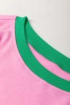 Bonbon Plus Size Contrast Trim T Shirt and Skort Two Piece Set Plus Size Matching Sets 583f170308d8f26c