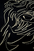 Black Vintage Bull Head Embroidered Pattern T Shirt Graphic Tees 59866052bc8e2a85