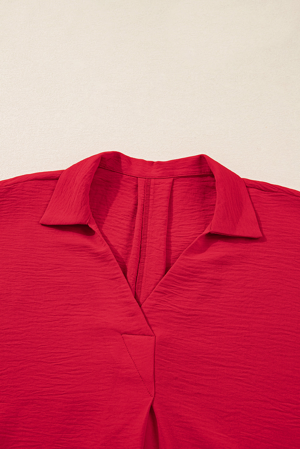 Fiery Red Plus Size Shirred Cuff Dolman Oversized Tunic Blouse Plus Size Tops 5ba6abf8d05008a6