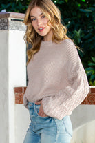 Parchment Chunky Knit Sleeve Drop Shoulder Sweater Sweaters 5c837ed2fa93a29e