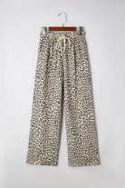 Khaki Leopard Drawstring Loose Pants Pants 5ccc1b208acd13e3