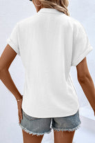 Black Notched Neck Batwing Sleeve Blouse Blouses 5cdd535fe710e7c1