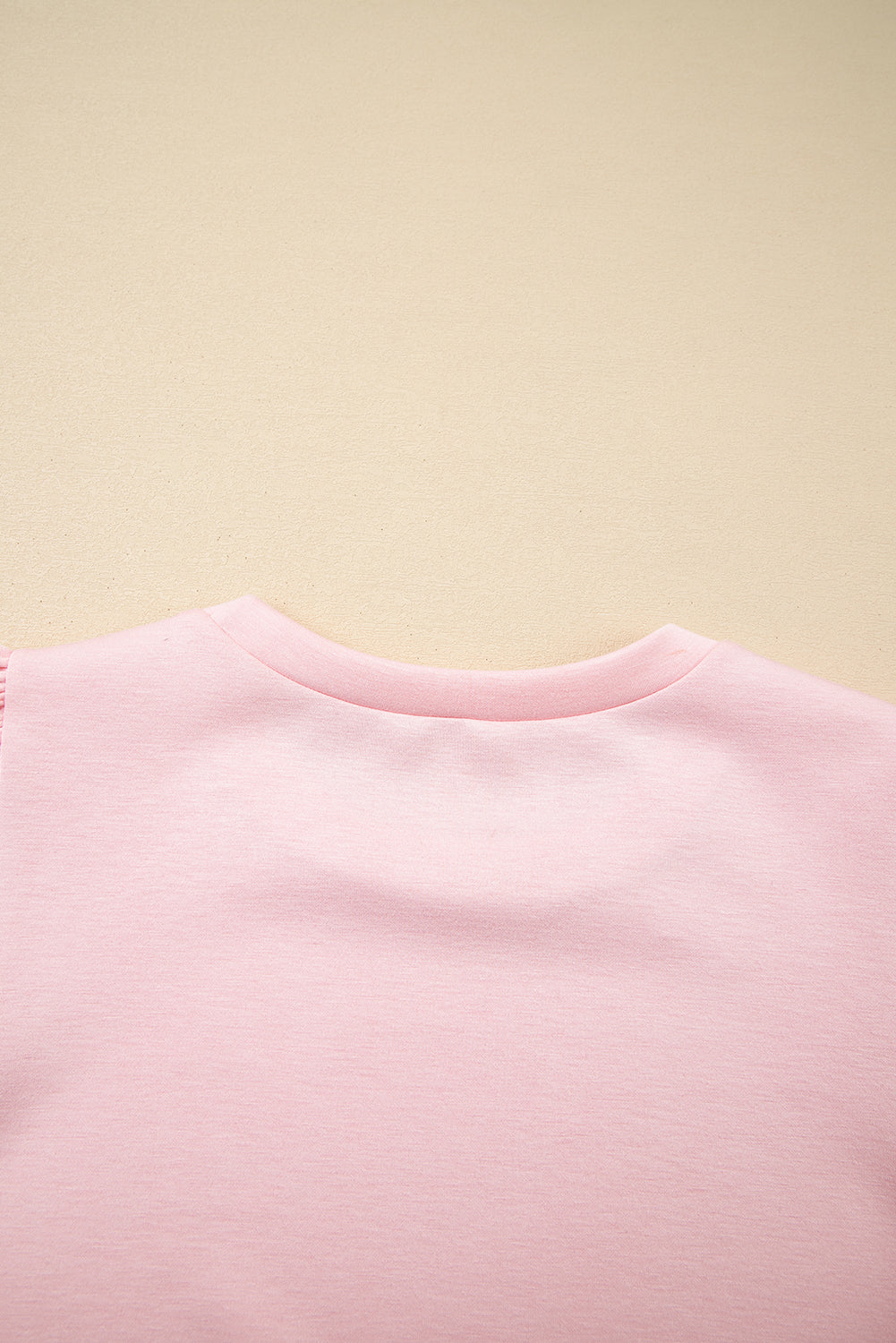 Beau Blue Puff Sleeve Pearl Embellished Scallop Hem 2-Piece Shorts Set Two Piece Shorts Sets 5eb95e97affbcceb