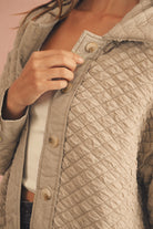 Jet Stream Quilted Puffer Buttoned Shacket Jackets 5ec2885105bf554a