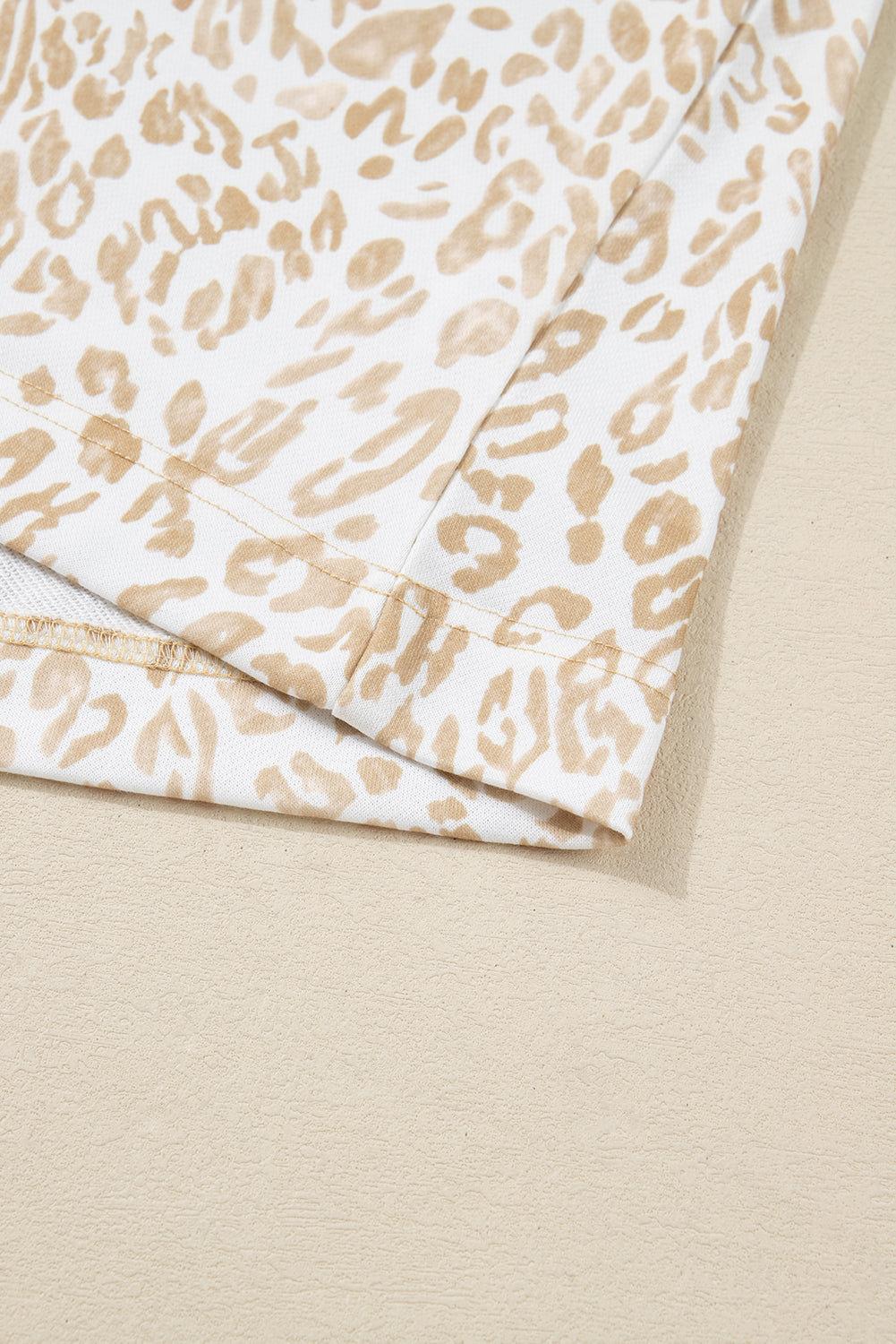 Khaki Plus Size Ruffle Arm Leopard Sweatshirt Plus Size Tops 5eed41cb610f16b6