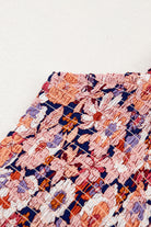 Green Floral Square Neckline Stretch High Waist Jumpsuit Jumpsuits 5f0106551861262a