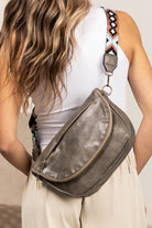 Dark Grey Wide Strap PU Leather Crossbody Bag Crossbody Bags 5f6ec4c821fa0a0c