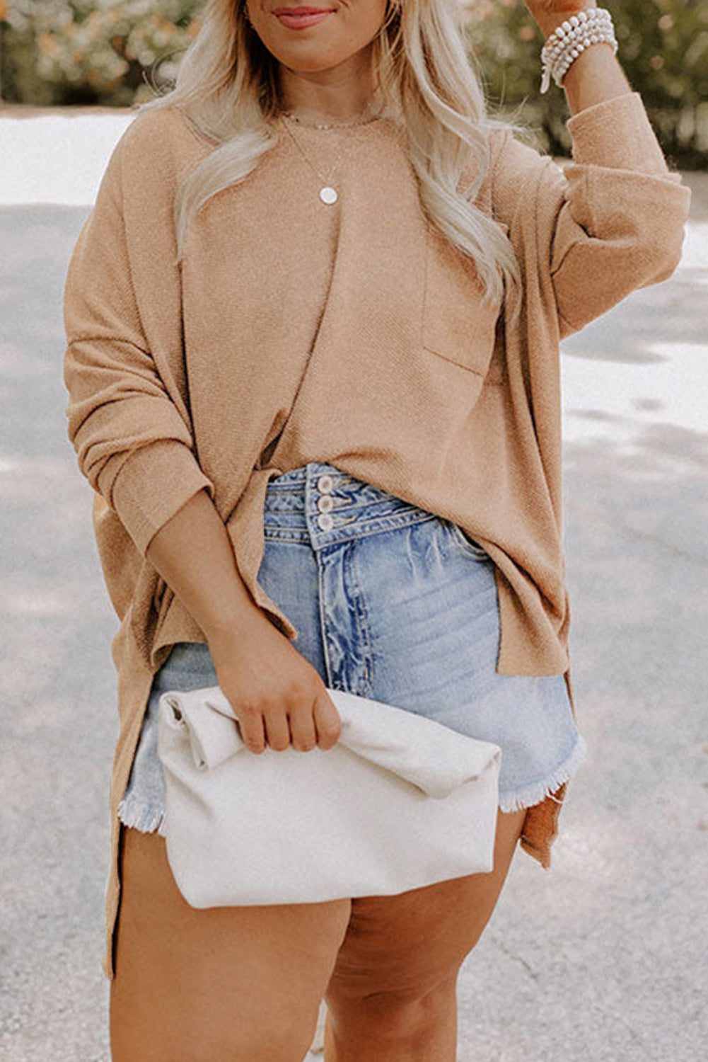 Parchment Plus Size Drop Shoulder Knit Tunic Top Plus Size Tops 5f7ff4739feac314