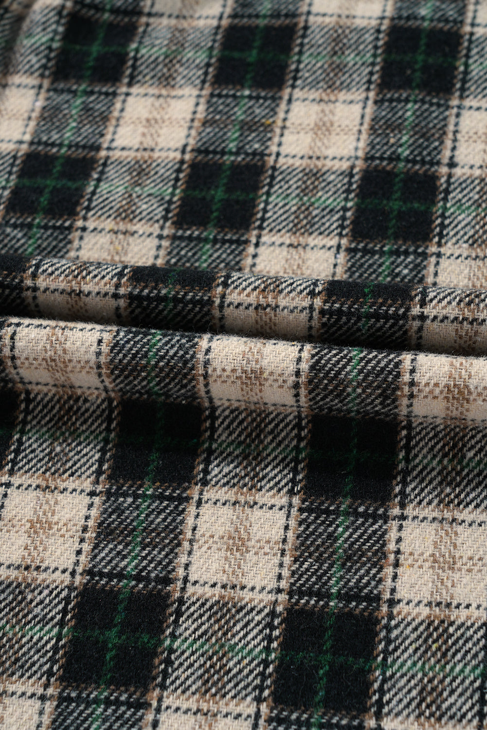 Black Plaid Waffle Patchwork Collared V Neck Plus Size Dress Plus Size Dresses 5ff02d49b9be2ccc