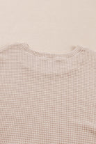 Beige Faux Two Piece Knit Patchwork Floral Plus Size Top Plus Size Tops 5ffc8150bc7ea0f0